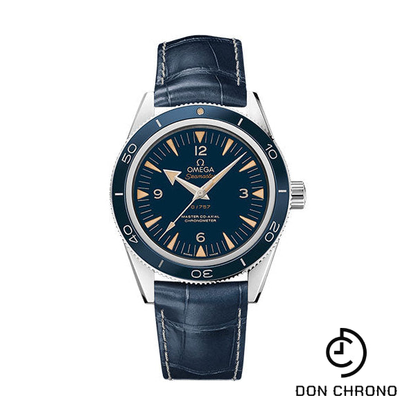 Omega Seamaster 300 Omega Master Co-Axial - 41 mm Platinum Case - Blue Enamel Dial - Blue Leather Strap Limited Edition of 757 - 233.93.41.21.03.001