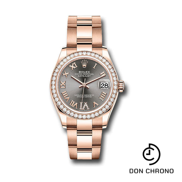 Rolex Everose Gold Datejust 31 Watch - Diamond Bezel - Rhodium Diamond Six Dial - Oyster Bracelet - 278285RBR dkrhdr6o