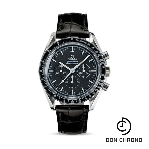 Omega Speedmaster Moonwatch Professional Watch - 42 mm Steel Case - Tachymeter Bezel - Black Dial - Black Leather Strap - 311.33.42.30.01.002
