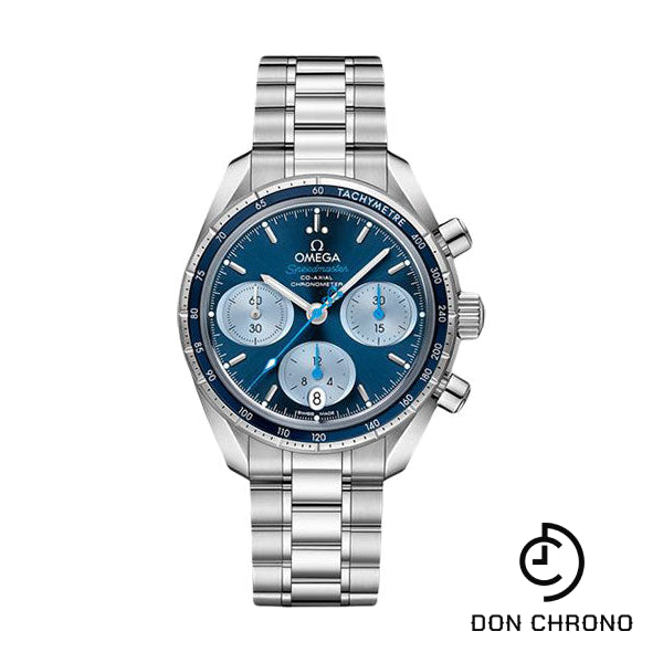 Omega Speedmaster 38 Co-Axial Chronograph Orbis Watch - 38 mm Steel Case - Blue Dial - 324.30.38.50.03.002