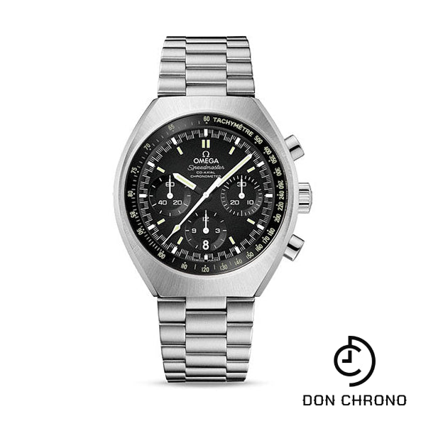 Omega Speedmaster Mark II Co-Axial Chronograph Watch - 42.4 mm Barrel-Shaped Polished And Brushed Steel Case - Matt Black Dial - Steel Bracelet - 327.10.43.50.01.001