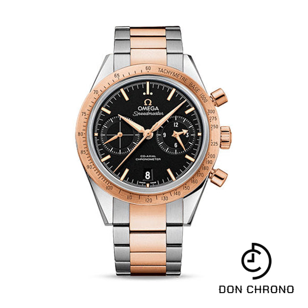 Omega Speedmaster '57 Co-Axial Chronograph Watch - 41.5 mm Steel And Red Gold Case - Black Dial - Steel Bracelet - 331.20.42.51.01.002
