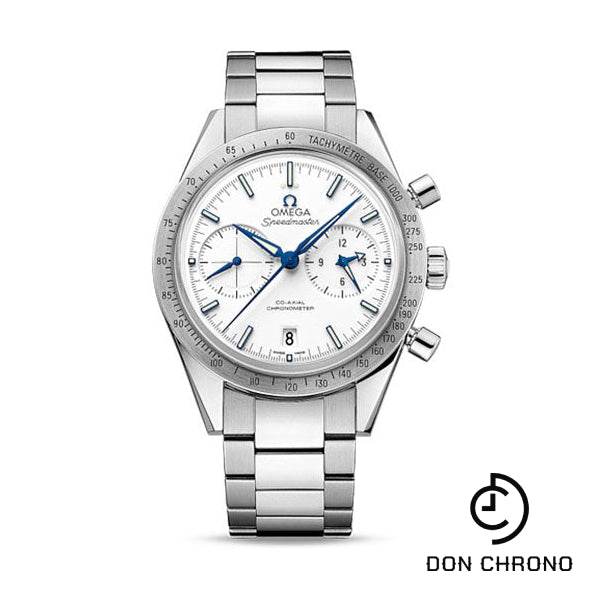 Omega Speedmaster '57 Omega Co-Axial Chronograph Watch - 41.5 mm Grade 5 Titanium Case - Brushed Bezel - White Dial - 331.90.42.51.04.001