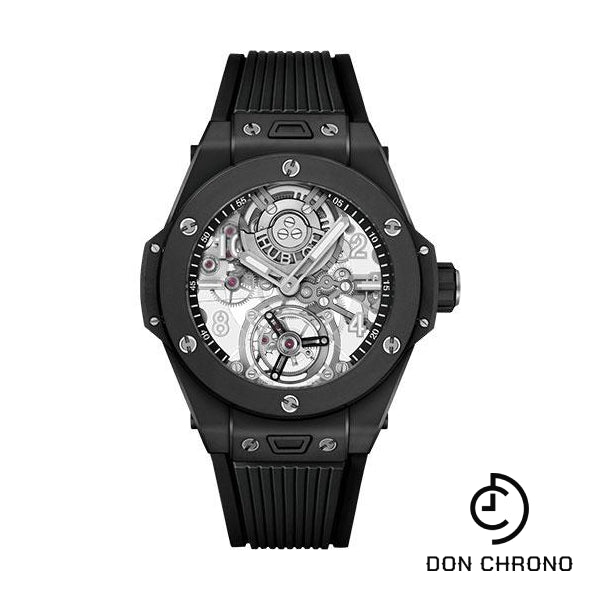 Hublot Big Bang Tourbillon Automatic Black Magic Watch - 45 mm - Sapphire Dial - Black Rubber Strap-419.CI.0170.RX