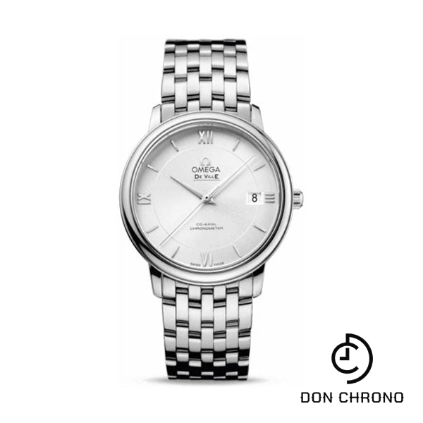 Omega De Ville Prestige Co-Axial Watch - 36.8 mm Steel Case - Silver Dial - 424.10.37.20.02.001