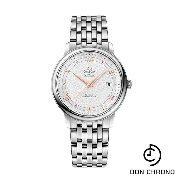 Omega De Ville Prestige Co-Axial Watch - 39.5 mm Steel Case - White Silvery Dial - 424.10.40.20.02.004