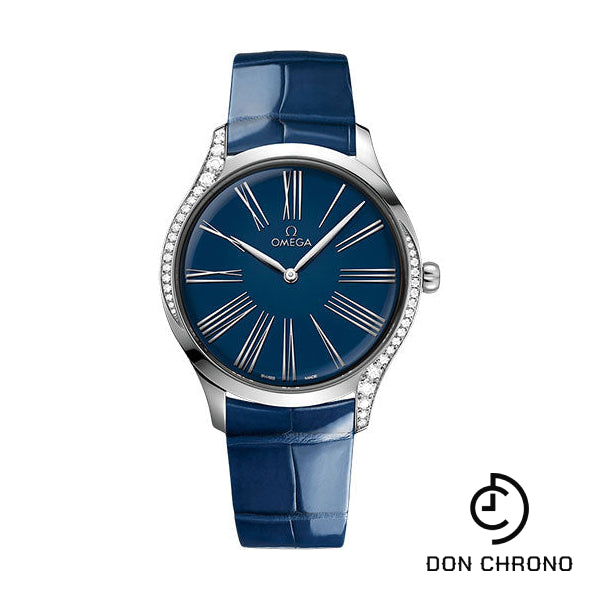 Omega De Ville Tresor Quartz - 39 mm Steel Case - Blue Opaline Pvd Dial - Blue Leather Strap - 428.18.39.60.03.001