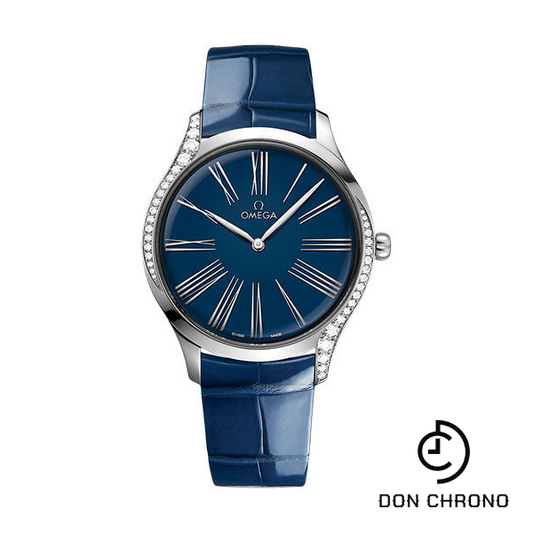 Omega De Ville Tresor Quartz - 39 mm Steel Case - Blue Opaline Pvd Dial - Blue Leather Strap - 428.18.39.60.03.001