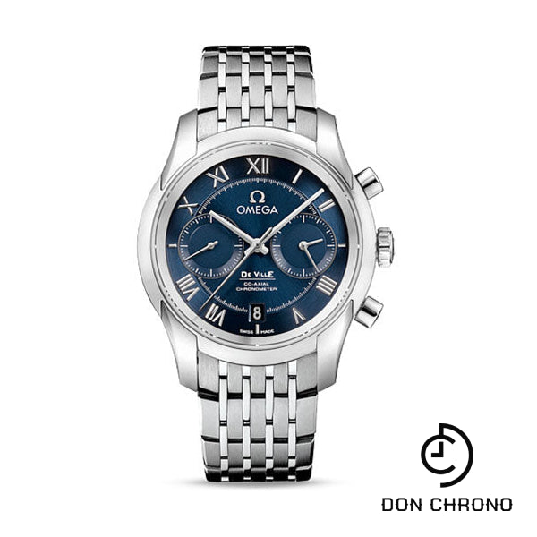 Omega De Ville Co-Axial Chronograph Watch - 42 mm Steel Case - Blue Dial - 431.10.42.51.03.001