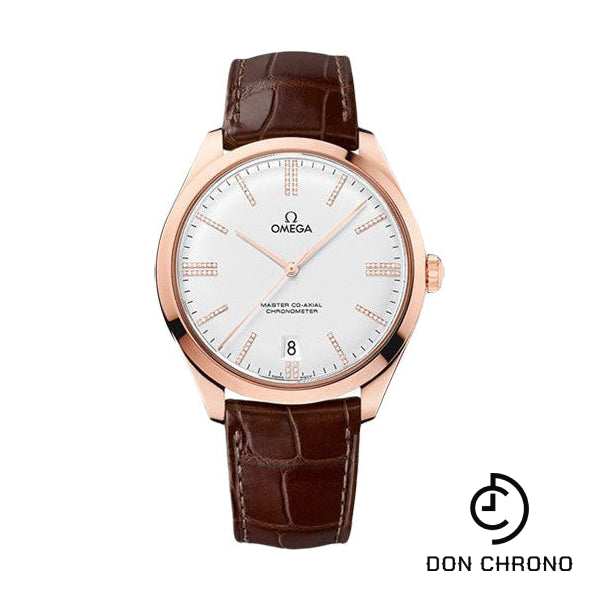 Omega De Ville Tresor Master Co-Axial Limited Edition of 88 Watch - 40 mm Sedna Gold Case - Domed -Silver Dial - Brown Leather Strap - 432.53.40.21.52.002