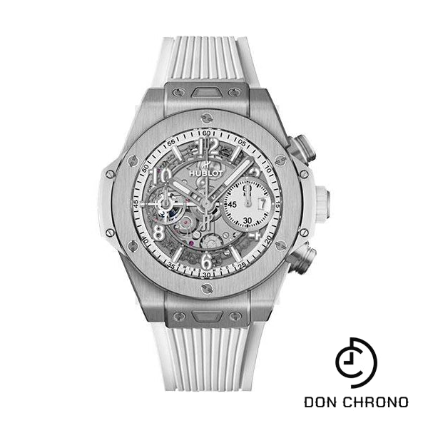 Hublot Big Bang Unico Titanium White Watch - 42 mm - White Dial - White Rubber Strap-441.NE.2011.RW