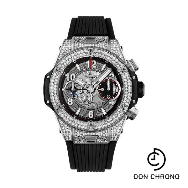 Hublot Big Bang Unico Titanium Pave 42mm Watch - 42 mm - Black Skeleton Dial-441.NX.1170.RX.1704
