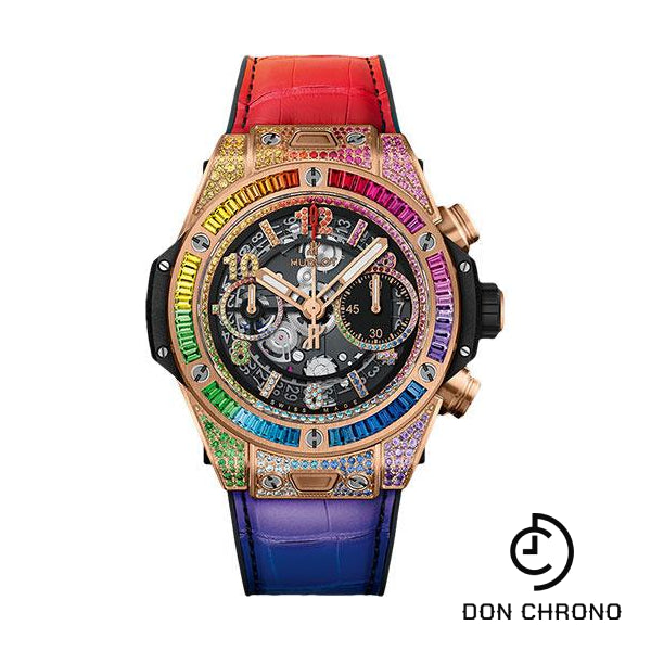 Hublot Big Bang Unico King Gold Rainbow Watch - 42 mm - Black Skeleton Dial-441.OX.9910.LR.0999