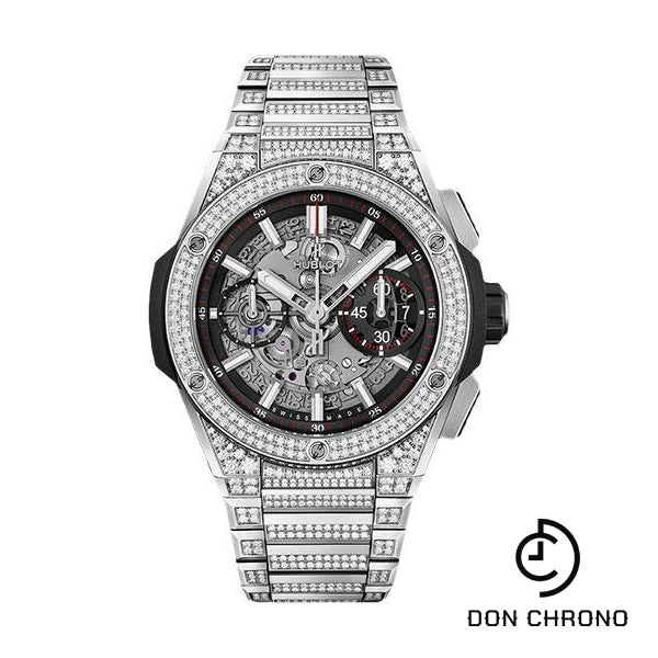 Hublot Big Bang Integral Titanium Pave Watch - 42 mm - Black Skeleton Dial-451.NX.1170.NX.3704
