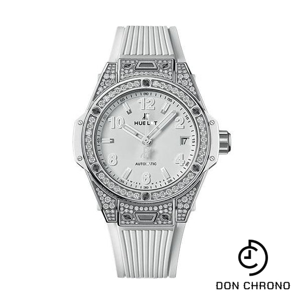 Hublot Big Bang One Click Steel White Pave Watch - 39 mm - White Dial-465.SE.2010.RW.1604