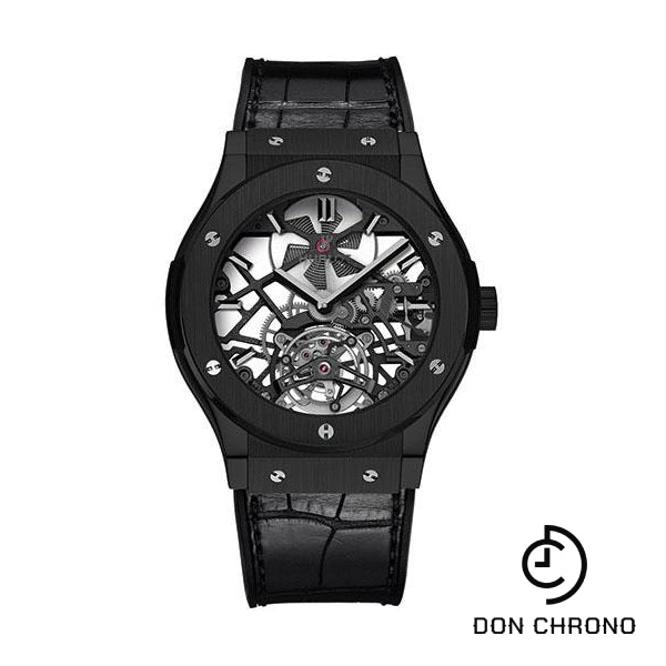 Hublot Classic Fusion Skeleton Tourbillon All Black Limited Edition of 99 Watch-505.CM.0140.LR