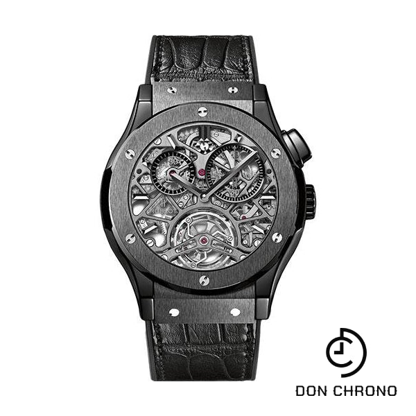 Hublot Classic Fusion Tourbillon Skeleton All Black Limited Edition of 99 Watch-506.CM.0140.LR