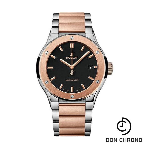 Hublot Classic Fusion Titanium King Gold Bracelet Watch - 45 mm - Black Dial-510.NO.1180.NO