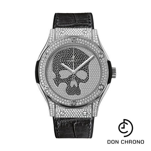 Hublot Classic Fusion Skull Titanium Full Pave Watch-511.NX.9000.LR.1704.SKULL