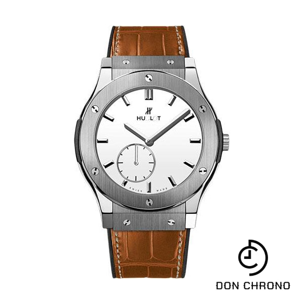 Hublot Classic Fusion Ultra-Thin Titanium White Shiny Dial Watch-515.NX.2210.LR