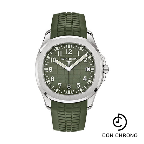Patek Philippe Aquanaut - 42.2 mm - White Gold - Khaki Green Embossed Dial - 5168G-010