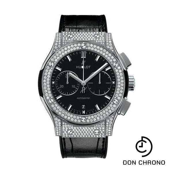 Hublot Classic Fusion Chronograph Titanium Pave' Watch-521.NX.1171.LR.1704