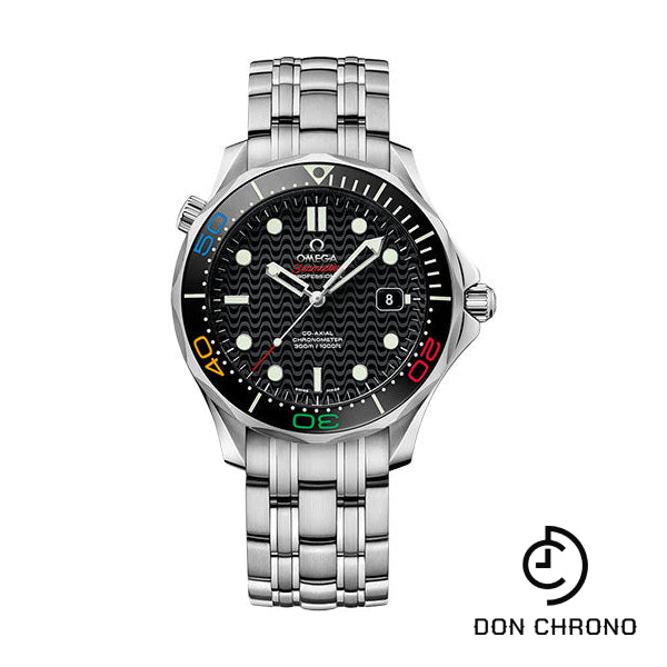 Omega Seamaster Diver 300 M Co-Axial Specialty Olympic Collection Rio 2016 Limited Edition of 3016 Watch - 41 mm Steel Case - Unidirectional Black Ceramic Bezel - Black Dial - 522.30.41.20.01.001