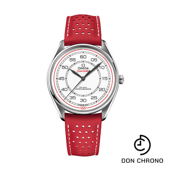 Omega Specialities Olympic Official Timekeeper Limited Edition Set - 39.5 mm Steel Case - White Dial - Red Micro-Perforated Leather Strap Limited Edition of 100 - 522.32.40.20.04.004