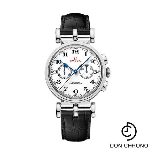 Omega Specialities Olympic Official Timekeeper - 38 mm White Gold Case - Lacquered White Dial - Black Leather Strap Limited Edition of 188 - 522.53.38.50.04.001