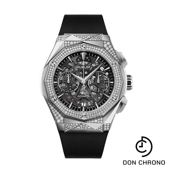 Hublot Classic Fusion Aerofusion Chronograph Orlinski Titanium Alternative Pave Watch - 45 mm - Sapphire Crystal Dial-525.NX.0170.RX.1804.ORL18