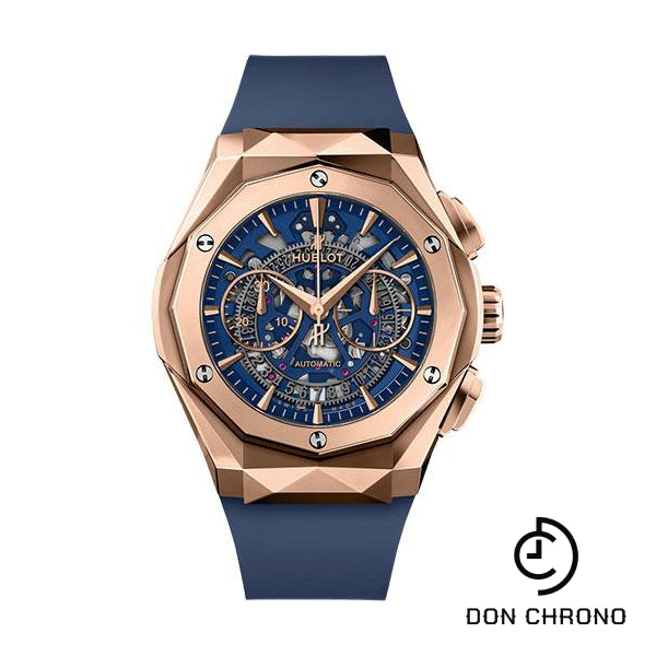 Hublot Classic Fusion Aerofusion Chronograph Orlinski King Gold Blue Watch - 45 mm - Sapphire Crystal Dial - Blue Smooth Rubber Strap Limited Edition of 200-525.OX.5180.RX.ORL21