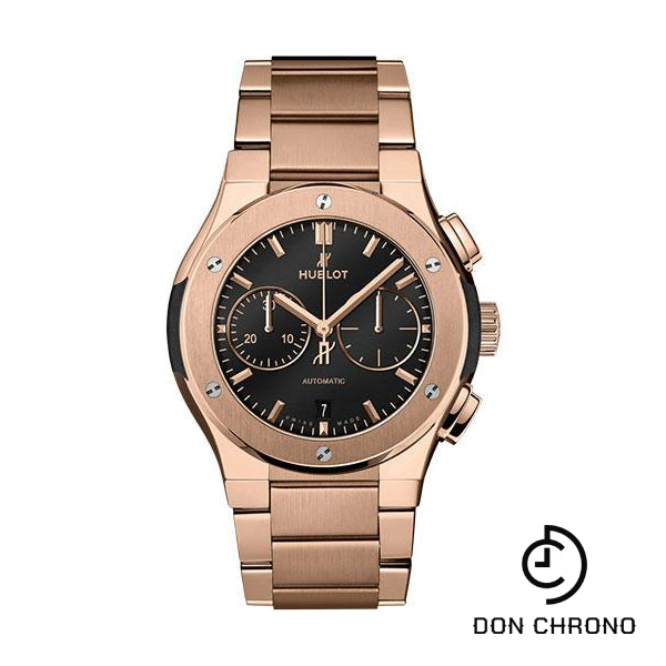 Hublot Classic Fusion Chronograph King Gold Bracelet Watch - 42 mm - Black Dial-540.OX.1180.OX