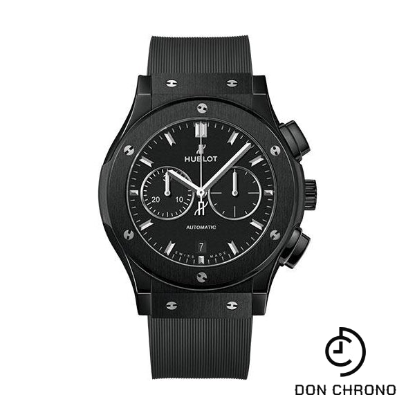 Hublot Classic Fusion Chronograph Black Magic Watch - 42 mm - Black Dial - Black Lined Rubber Strap-541.CM.1171.RX