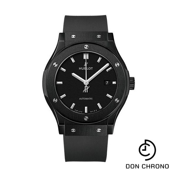 Hublot Classic Fusion Black Magic Watch - 42 mm - Black Dial - Black Lined Rubber Strap-542.CM.1171.RX
