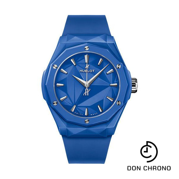 Hublot Classic Fusion Orlinski Blue Ceramic Watch - 40 mm - Blue Ceramic Dial - Blue Smooth Rubber Strap-550.ES.5100.RX.ORL21