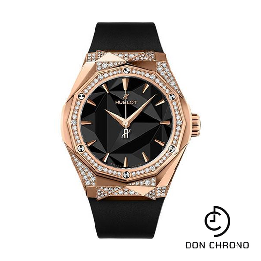 Hublot Classic Fusion Orlinski King Gold Alternative Pave Watch - 40 mm - Black Dial-550.OS.1800.RX.1804.ORL19