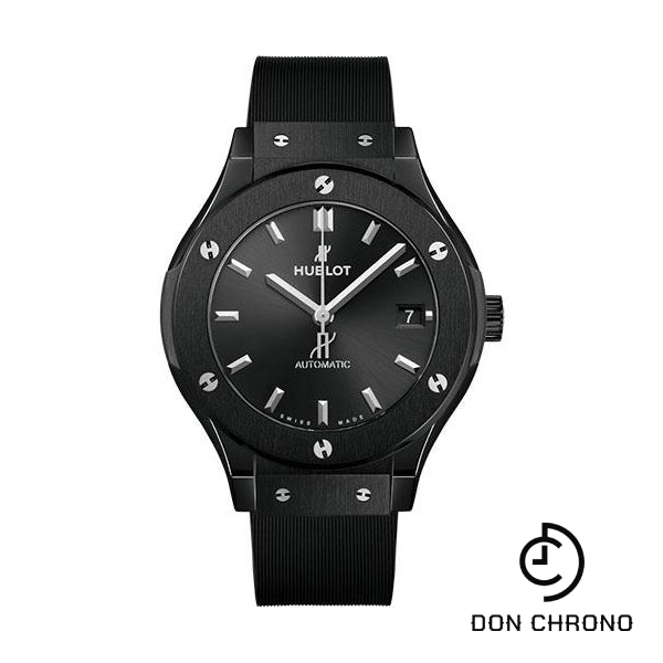 Hublot Classic Fusion Black Magic Watch - 38 mm - Black Dial - Black Lined Rubber Strap-565.CM.1470.RX