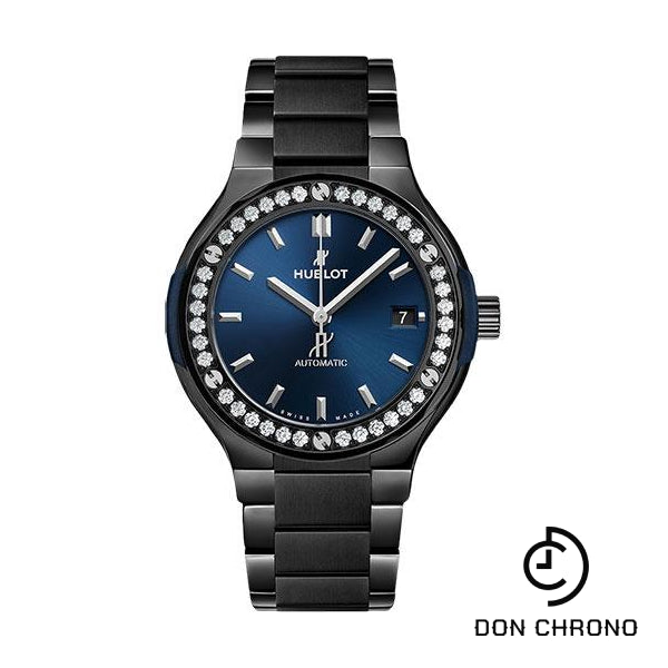 Hublot Classic Fusion Ceramic Blue Diamonds Watch-568.CM.7170.CM.1204