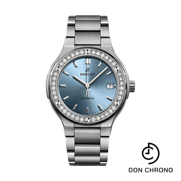 Hublot Classic Fusion Titanium Light Blue Watch-568.NX.891L.NX.1204