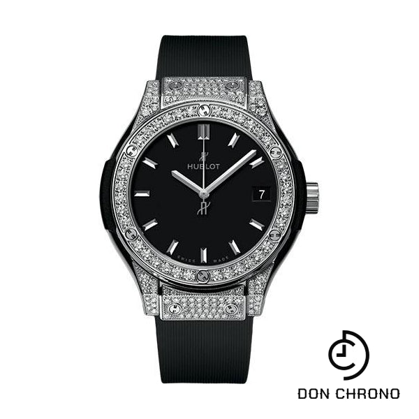 Hublot Classic Fusion Titanium Pave Watch-581.NX.1171.RX.1704