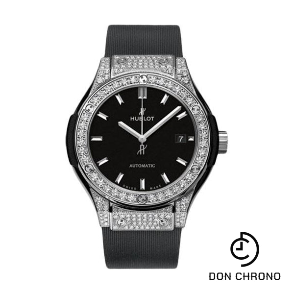 Hublot Classic Fusion Titanium Pave Watch-582.NX.1170.RX.1704