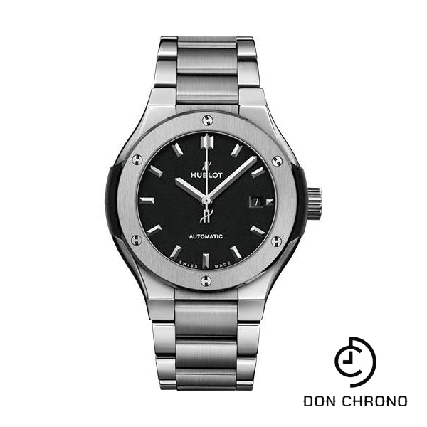 Hublot Classic Fusion Titanium Bracelet Watch - 33 mm - Black Dial-585.NX.1170.NX