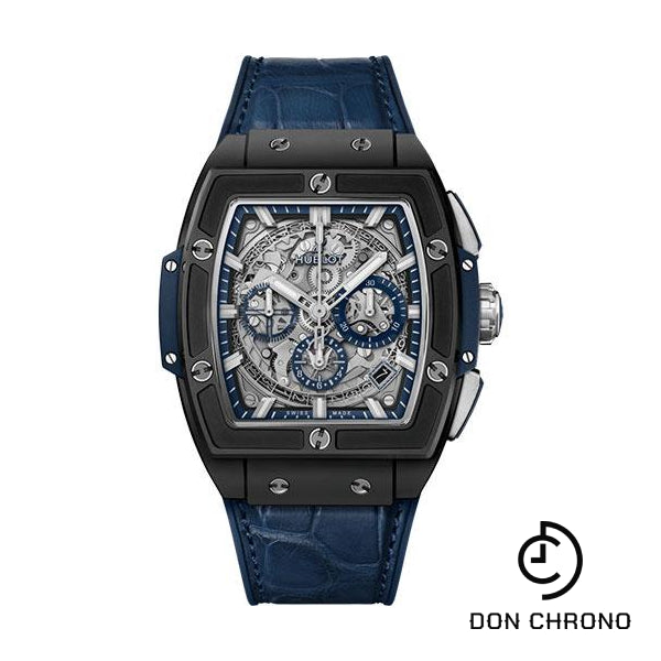 Hublot Spirit of Big Bang Ceramic Blue Watch - 42 mm - Sapphire Dial - Blue Rubber and Leather Strap-641.CI.7170.LR