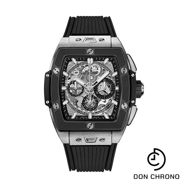 Hublot Spirit of Big Bang Titanium Ceramic Watch - 42 mm - Sapphire Dial - Black Rubber Strap-642.NM.0170.RX
