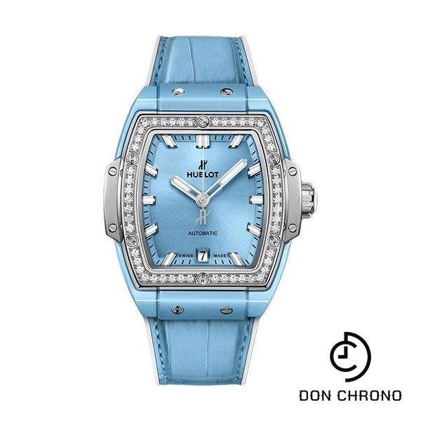 Hublot Spirit Of Big Bang Light Blue Ceramic Titanium Diamonds Watch - 39 mm - Light Blue Dial-665.EN.891L.LR.1204