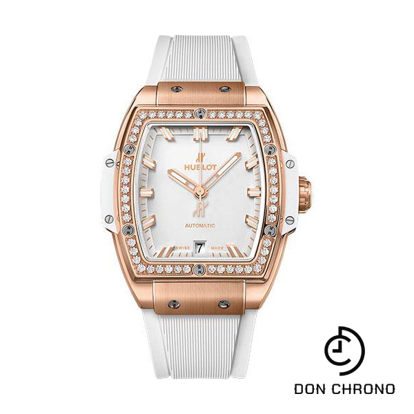 Hublot Spirit Of Big Bang King Gold White Diamonds Watch - 39 mm - White Dial-665.OE.2080.RW.1204