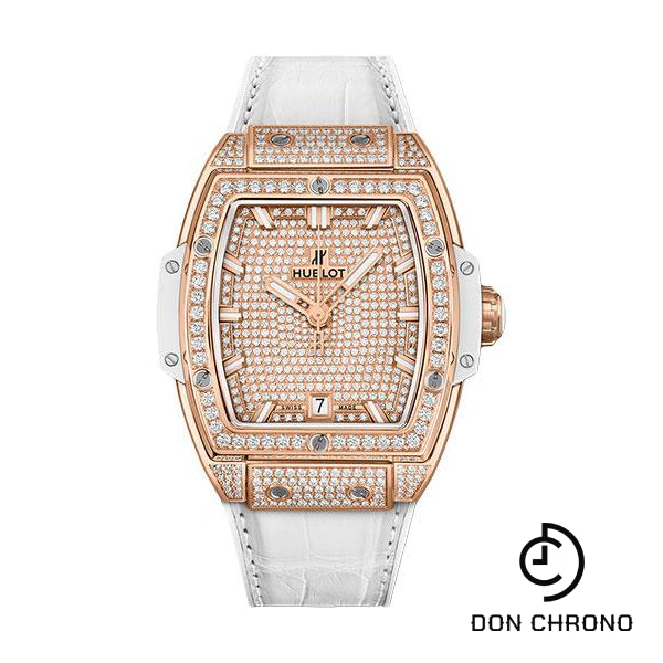 Hublot Spirit Of Big Bang King Gold White Full Pave Watch - 39 mm - 18K King Gold Dial-665.OE.9010.LR.1604