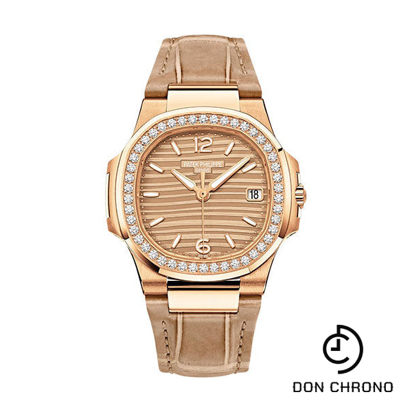 Patek Philippe Nautilus Date Sweep Seconds - 32 mm - Rose Gold - Golden Dial - 7010R-012