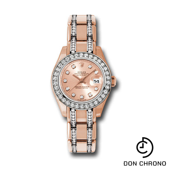 Rolex Everose Gold Lady-Datejust Pearlmaster 29 Watch - 34 Diamond Bezel - Pink Diamond Dial - 80285.74945 pchd
