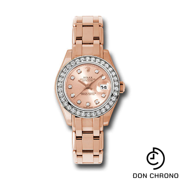 Rolex Everose Gold Lady-Datejust Pearlmaster 29 Watch - 34 Diamond Bezel - Pink Diamond Dial - 80285 pchd